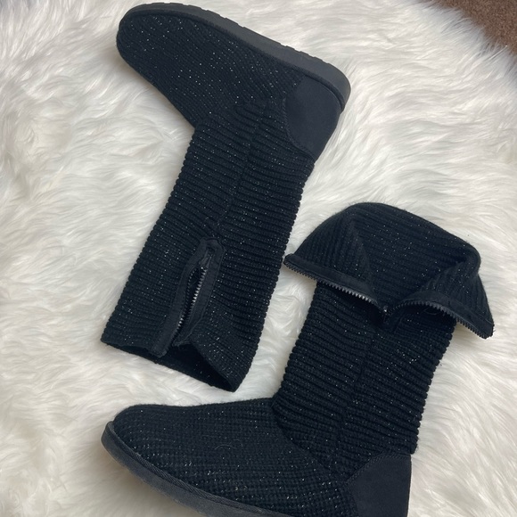 Women’s SO Black Sparkly Sweater Boot Size 9M - Picture 3 of 9
